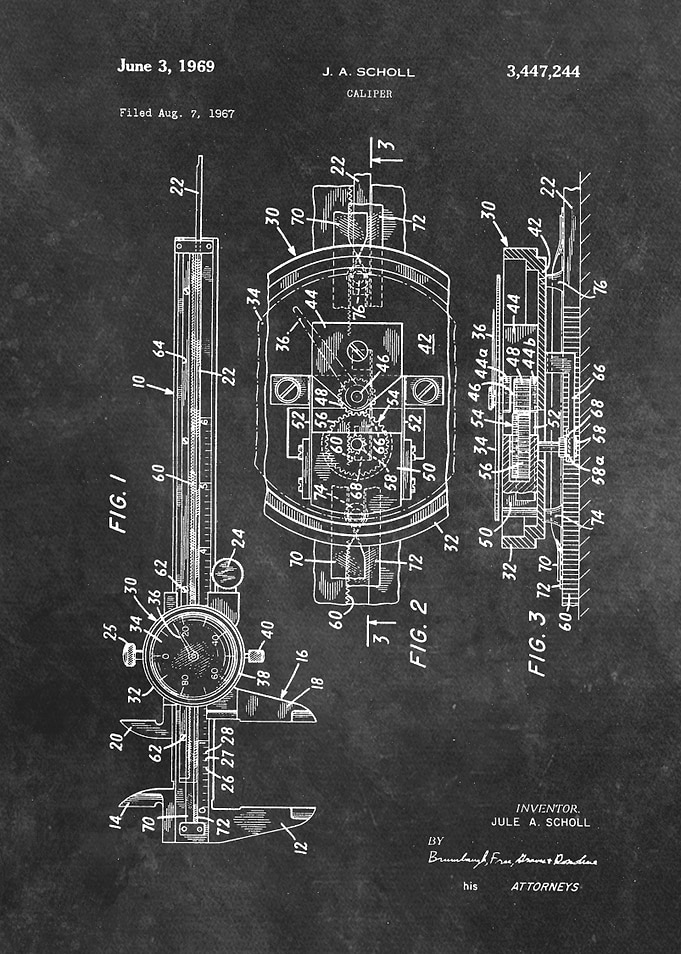 patent art Scholl Caliper