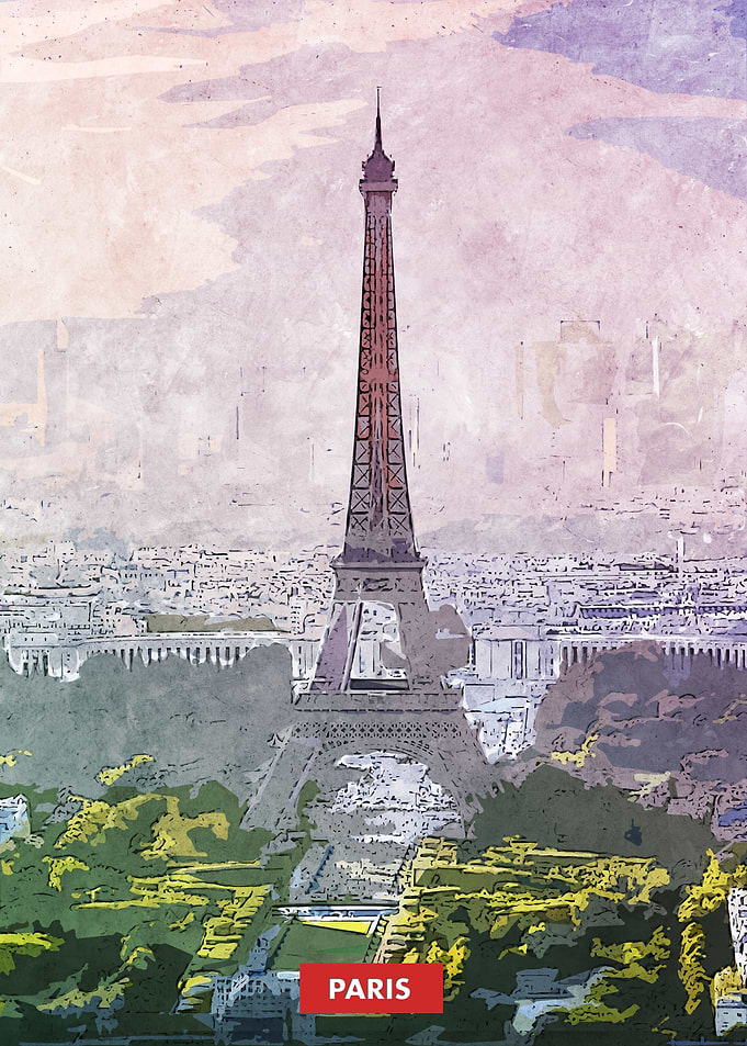 Paris city skyline
