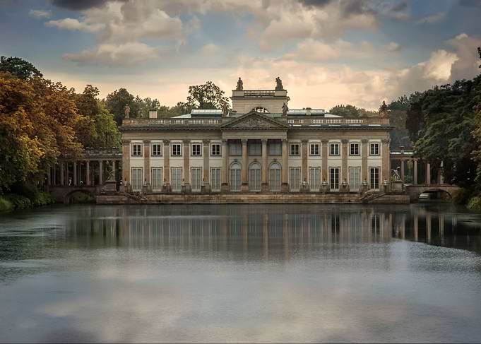 Royal palace in Baths, Warsaw Poland
