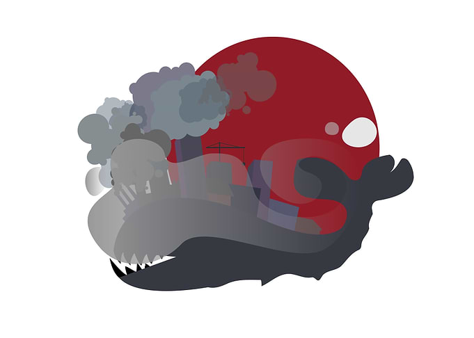 pollution of the earth