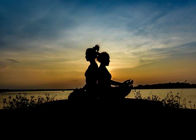 Black silhouette beautifu