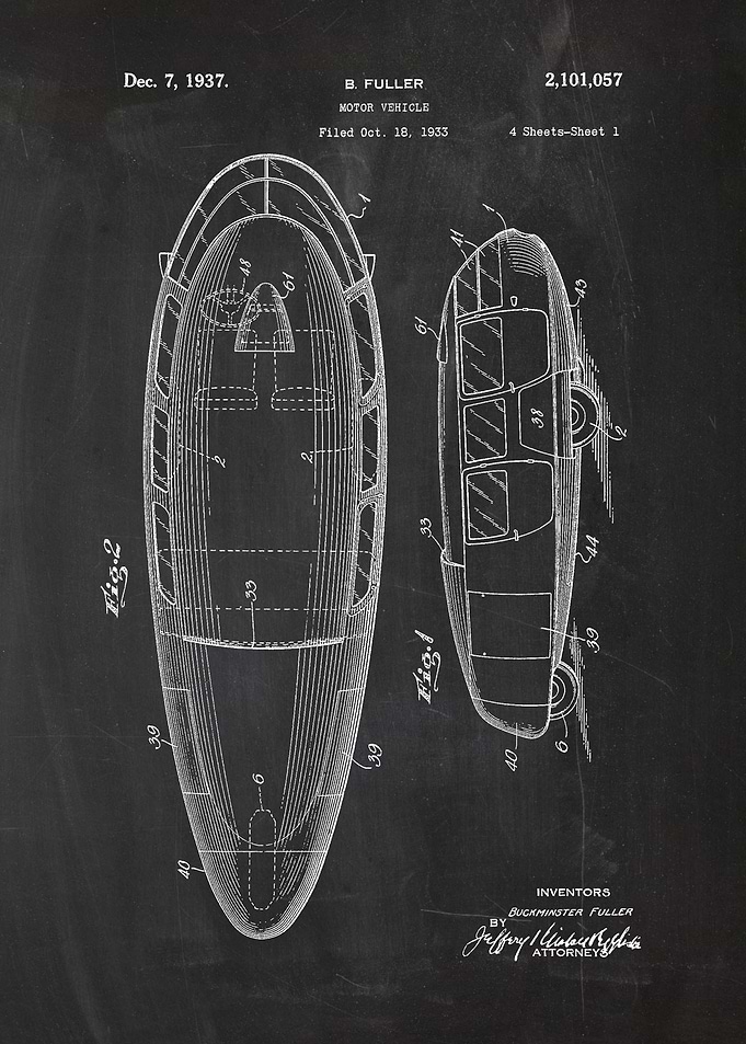 1933 Motor Vehicle - Patent Drawing
