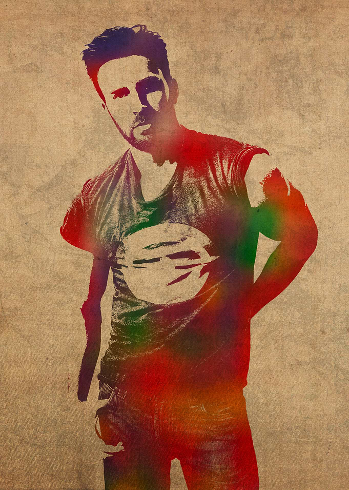 Chris Evans Watercolor Portrait