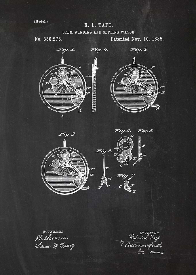 1885 Stem-Winding and Setting Watch - Patent