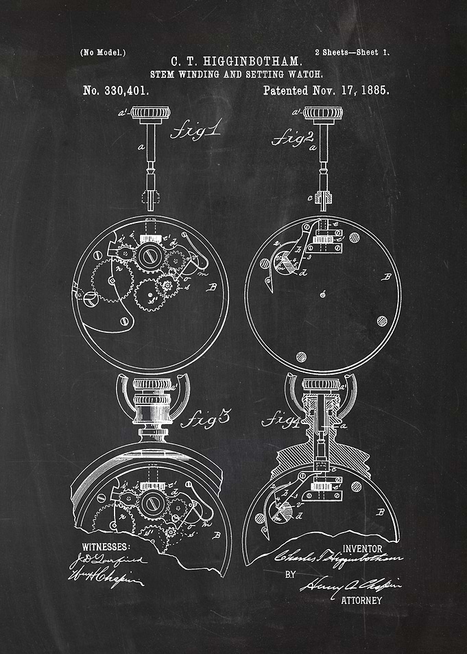 1885 Stem-Winding and Setting Watch - Patent