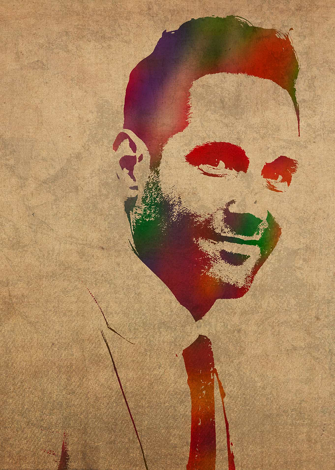 Paul Rudd Watercolor Portrait