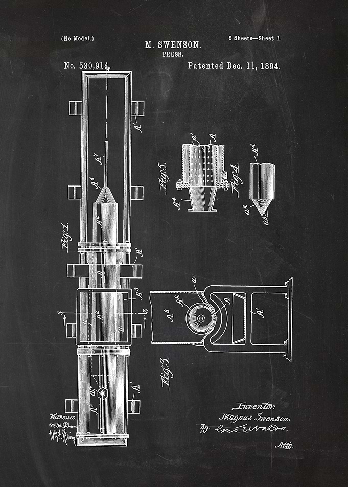 1894 Press - Patent Drawing