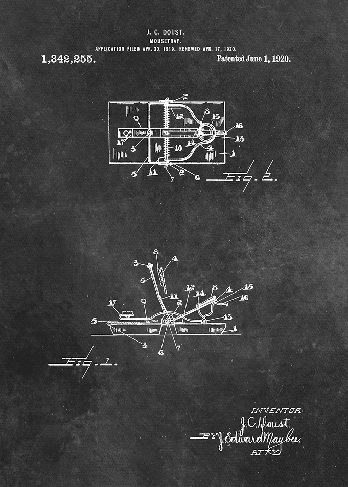 patent art Doust 1920 Mous