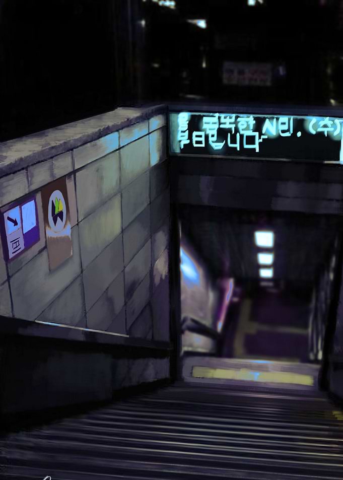 Subway stairs