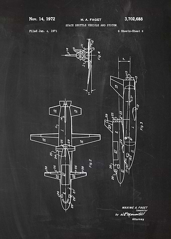 1971 Space Shuttle Vehicle and System - Patent