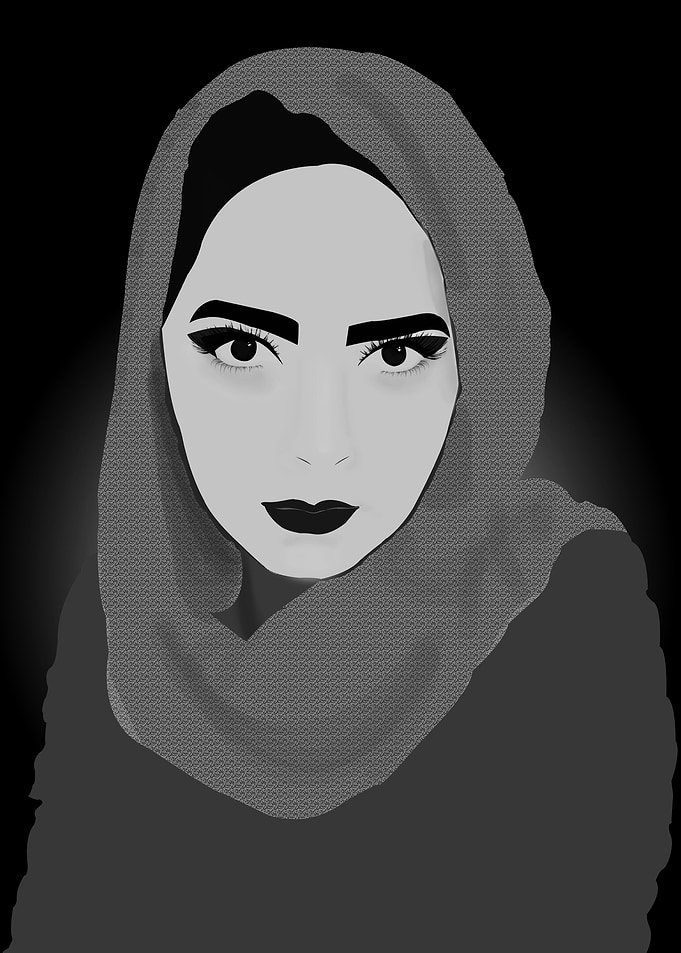 Woman in black