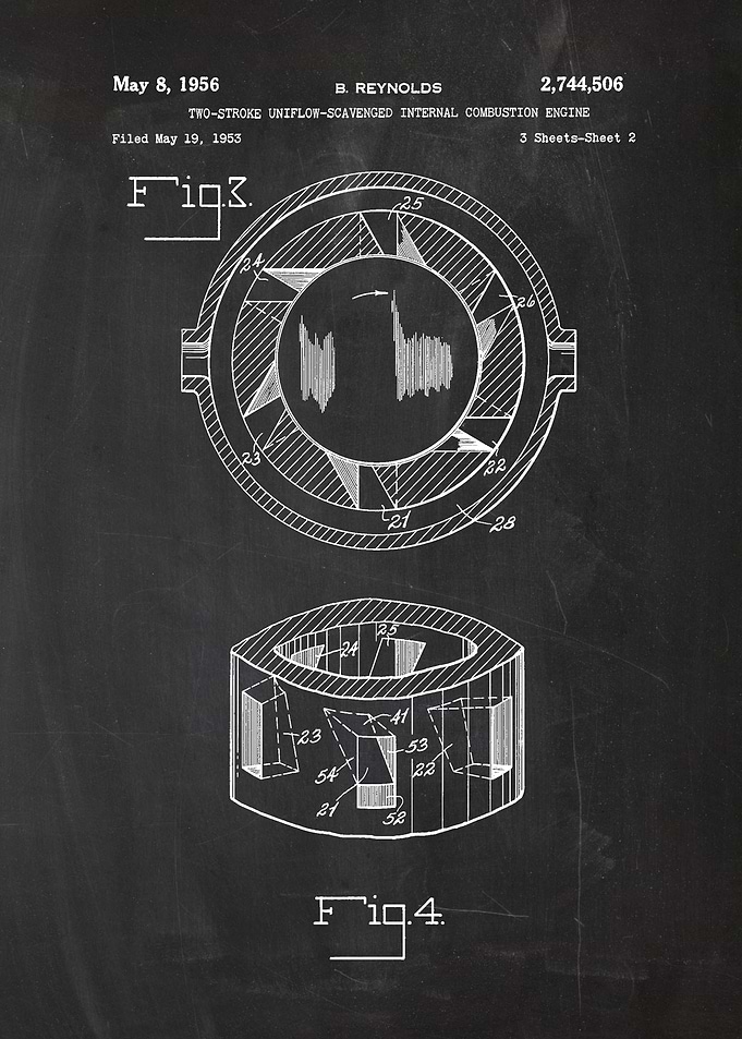 1953 Two-Stroke Uniflow-Scavenged Internal Engine