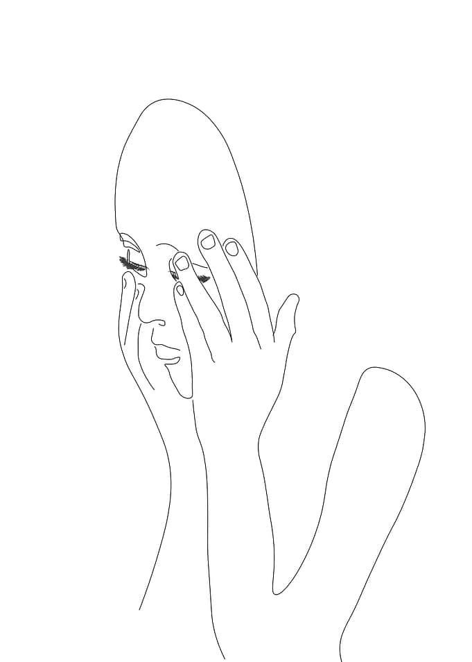 Woman with mask