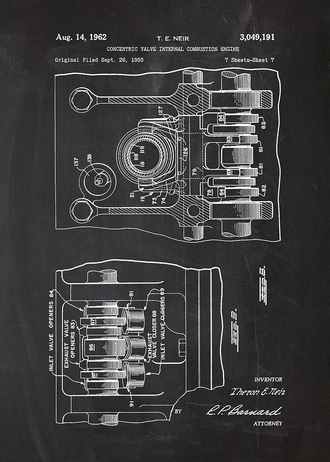 1955 Concentric Valve Internal Combustion Engine