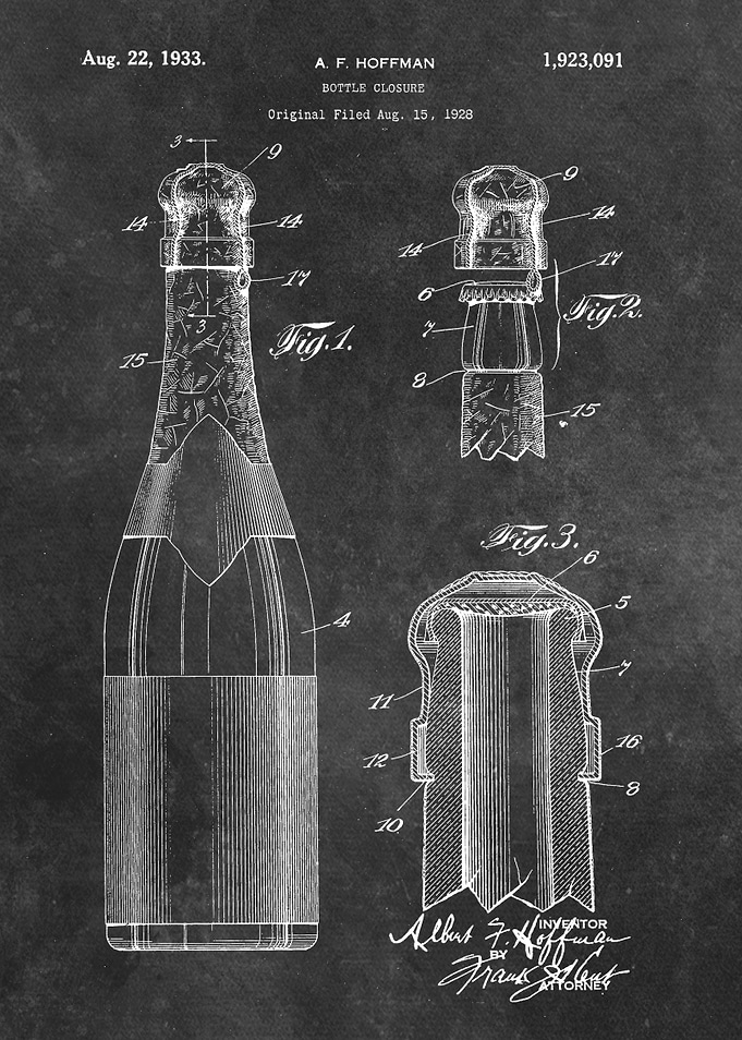 patent art Hoffman Bottle
