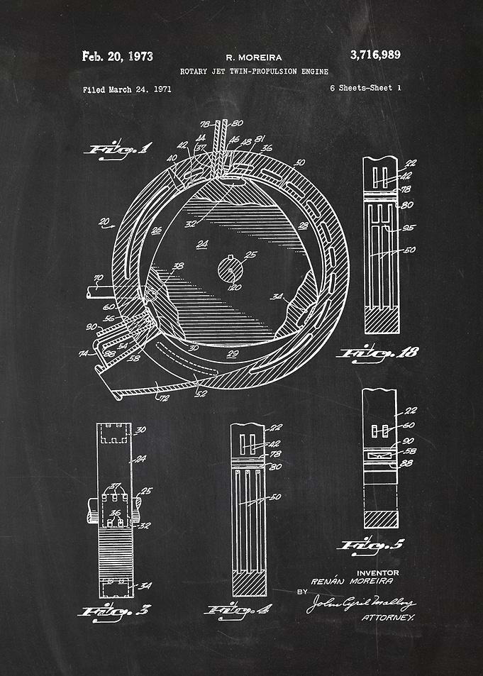 1971 Rotary Jet Twin-Propulsion Engine - Patent