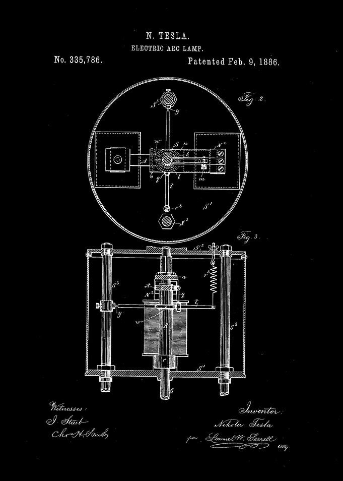 patent Tesla electric arc