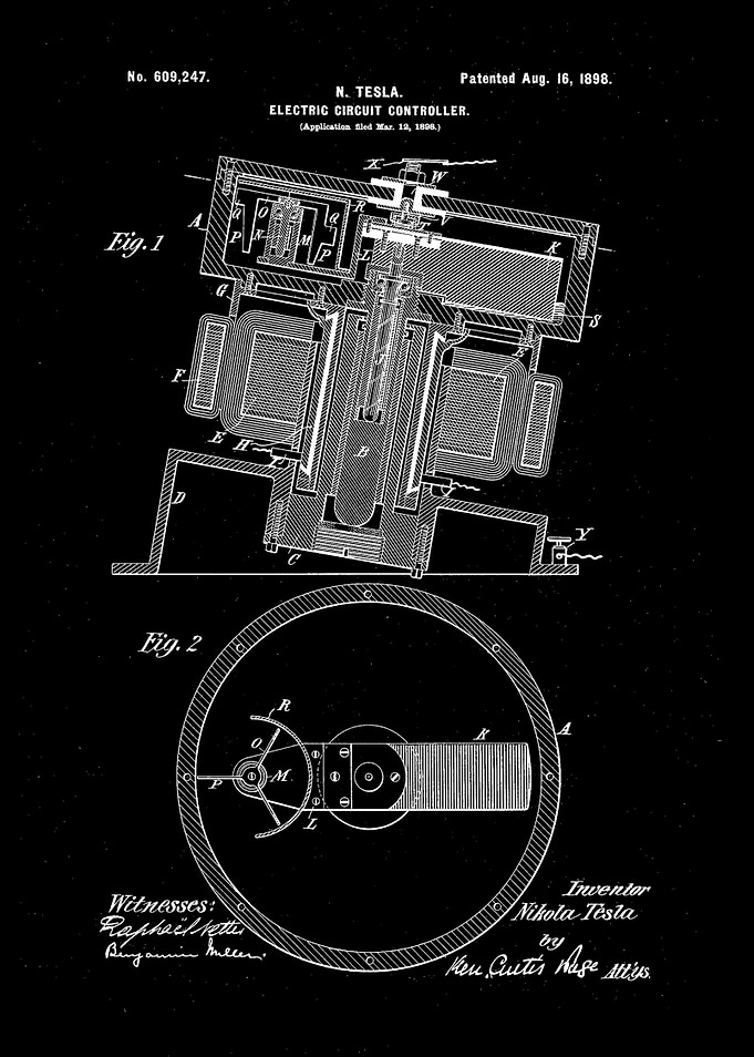 patent Tesla electric con