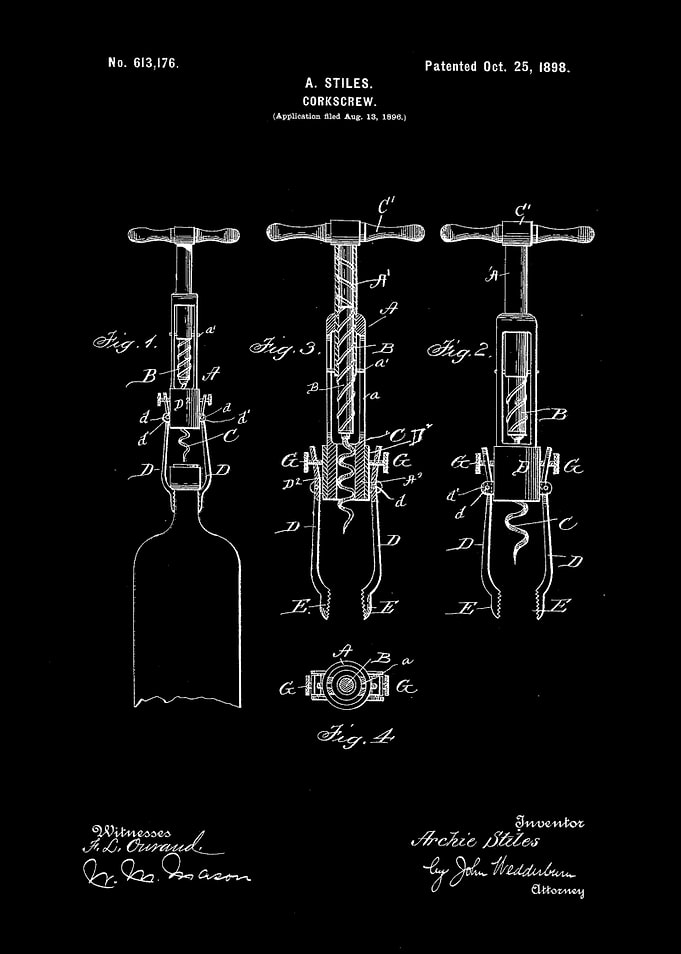 patent corkscrew