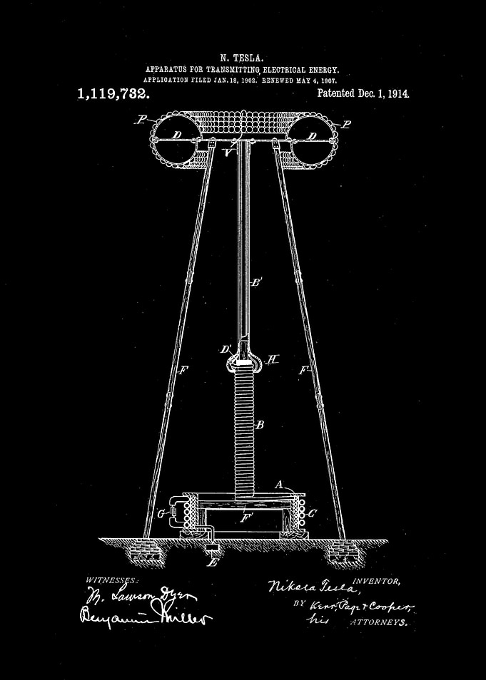 patent Tesla transmitting