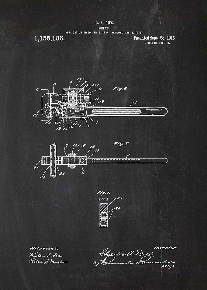 1914 Wrench - Patent
