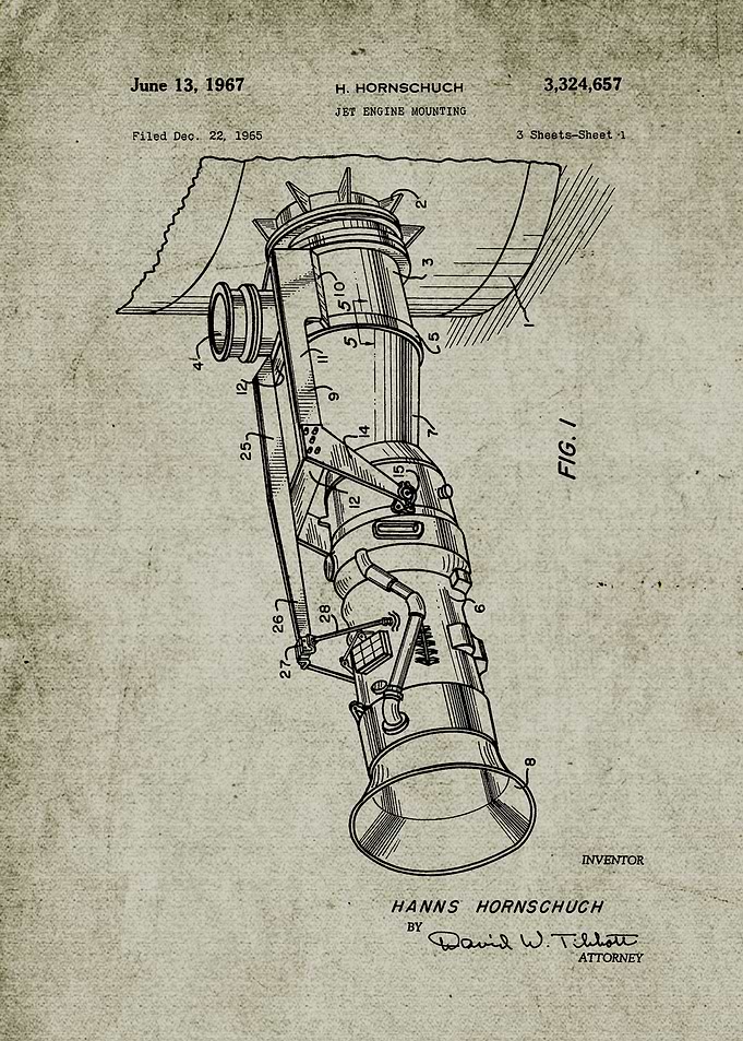 1965 Jet Engine Mounting