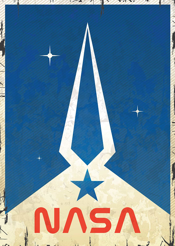 Abstract Vintage NASA