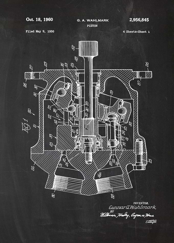 1956 Piston-Patent Drawing