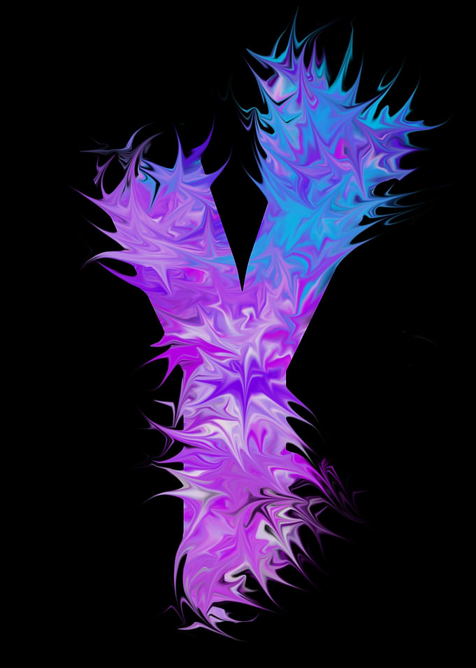Y - pink, purple, blue