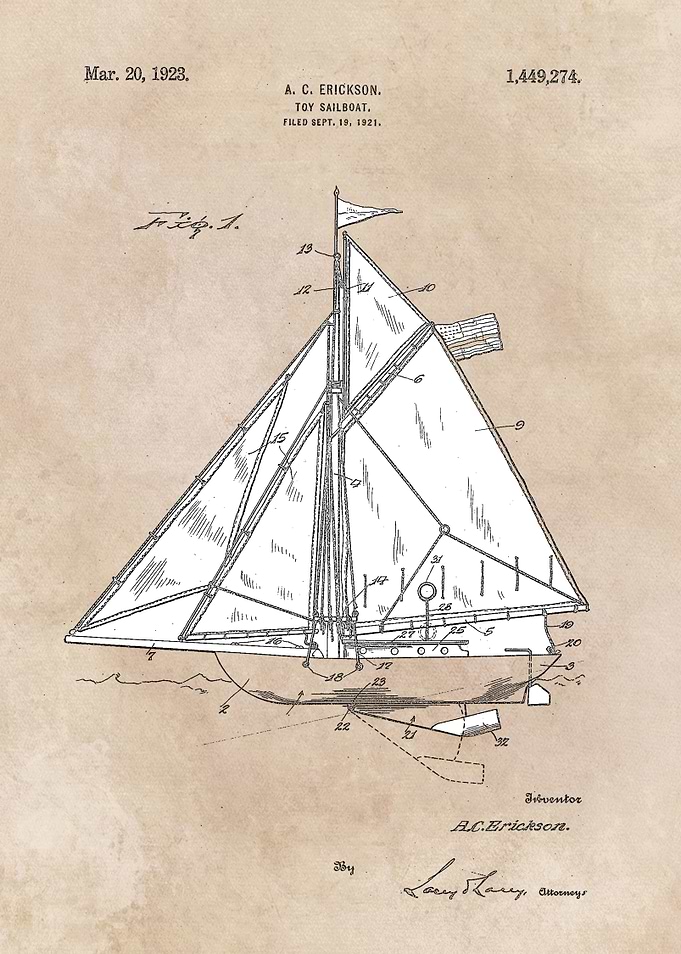 patent Erickson 1921 Toy s