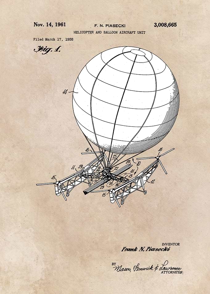 patent Piasecki 1961 helic