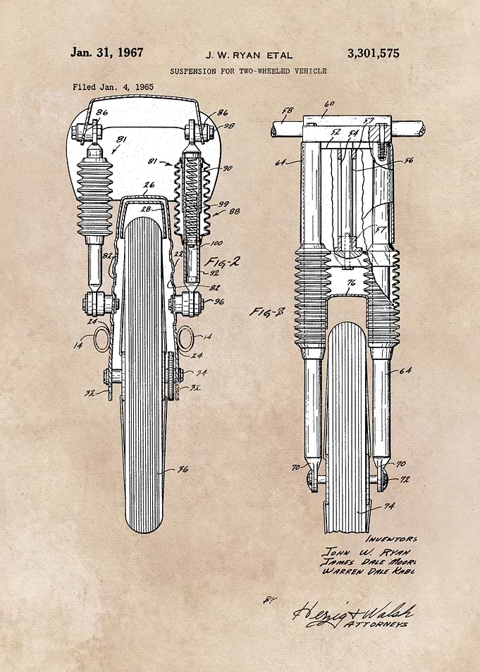 patent Ryan 1967 suspensio