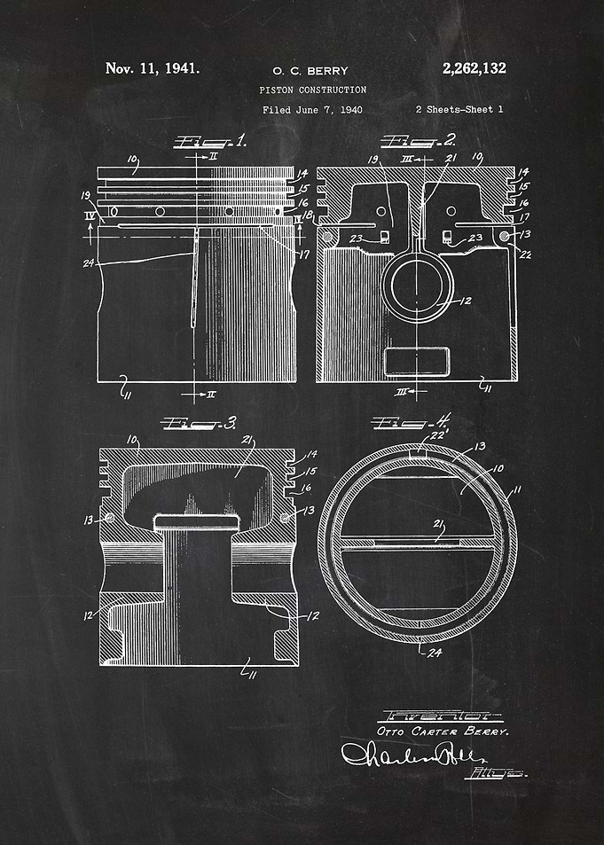 1940 Piston Construction