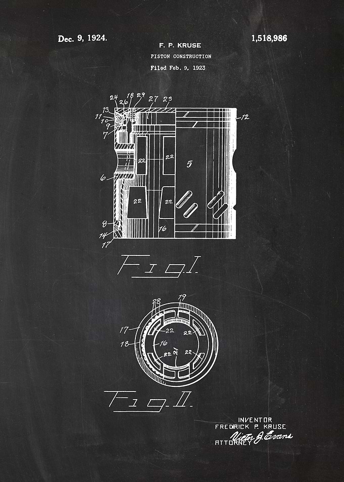 1923 Piston Construction
