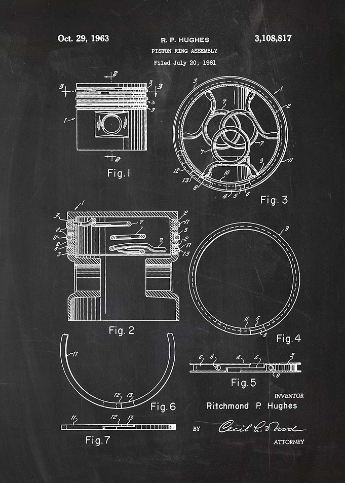 1961 Piston Ring Assembly
