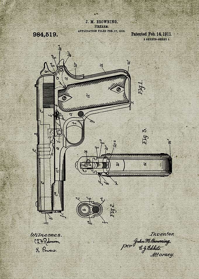 1911 Firearm - Patent
