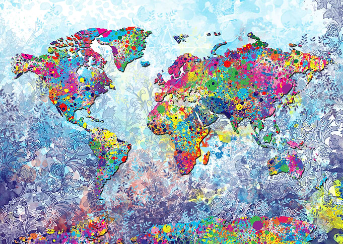 world map colors