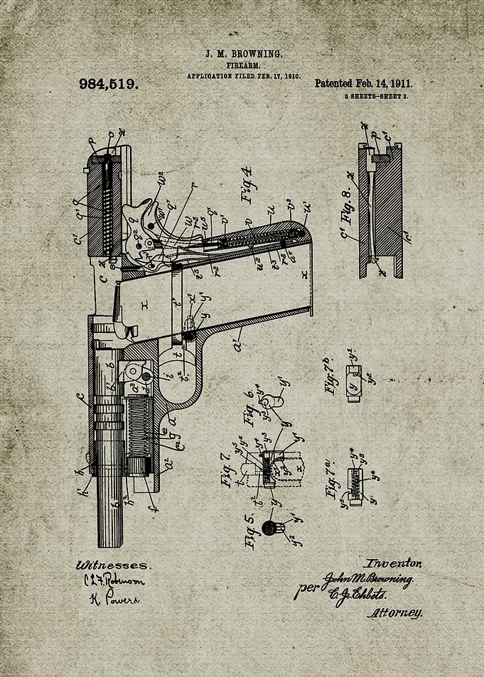1911 Firearm - Patent