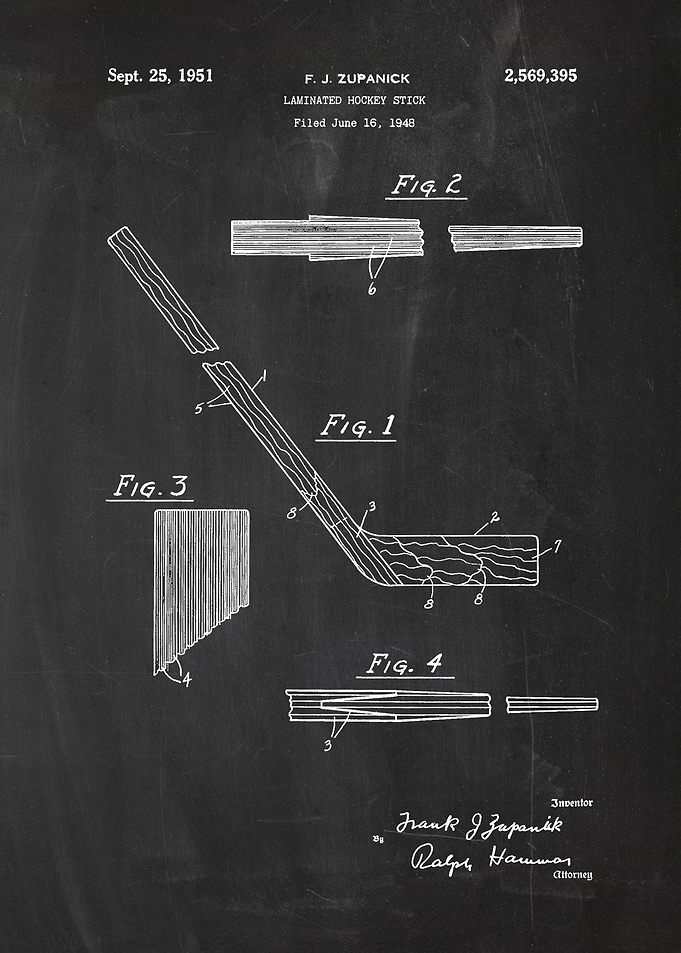 1948 Laminated Hokey Stick