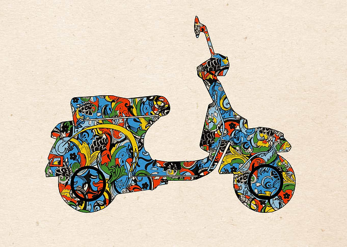 retro scooter 2