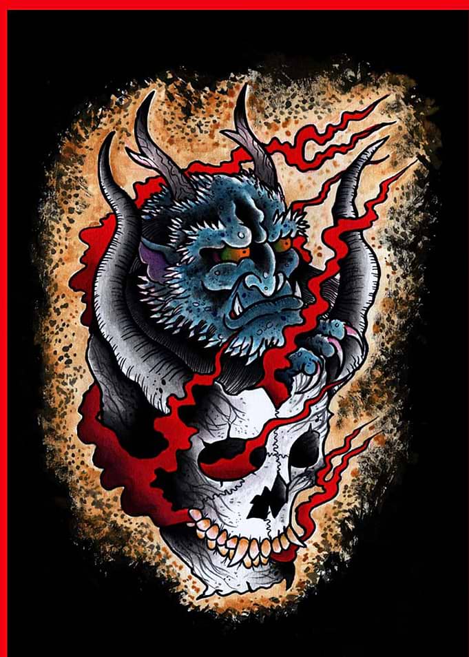 flying skull