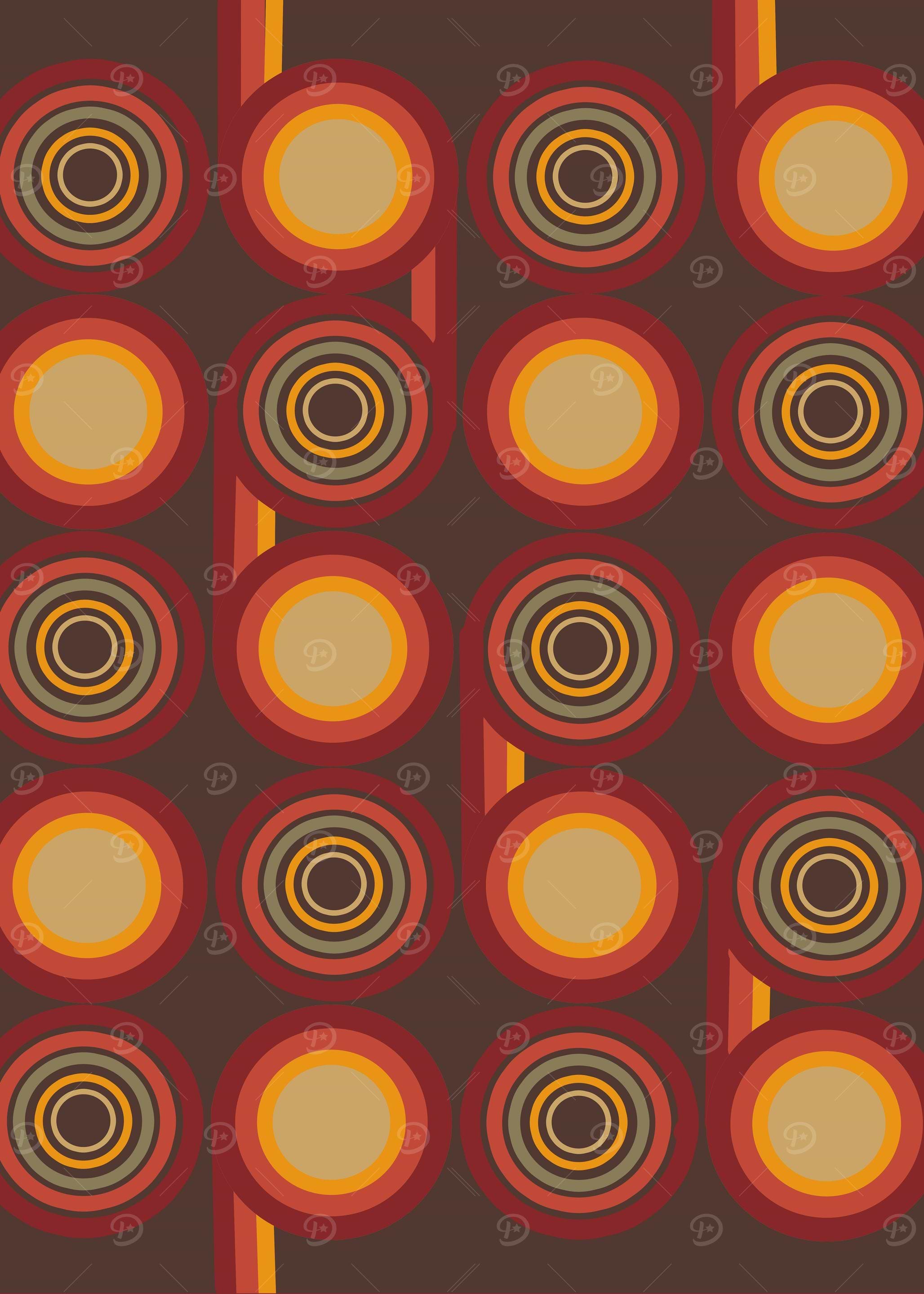 retro pattern circles 2