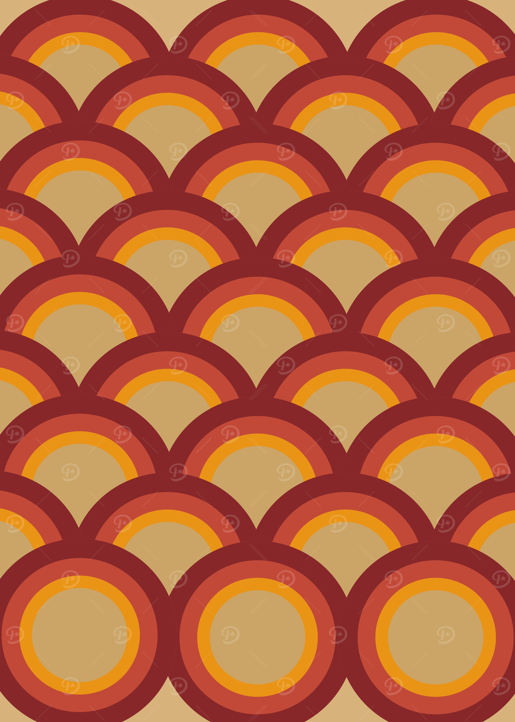 retro pattern circles