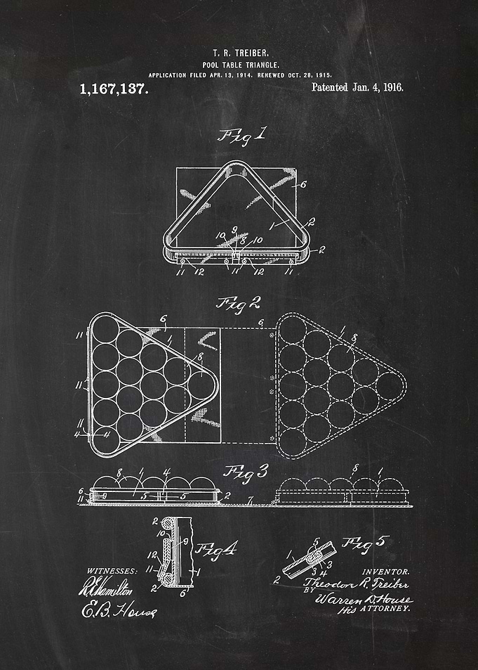 1914 Pool Table Triangle