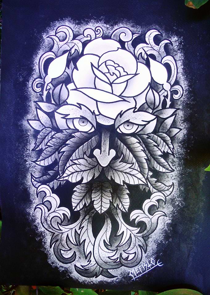 rose in the greenman