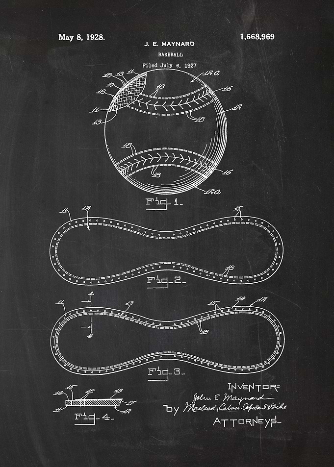 1927 Baseball Patent