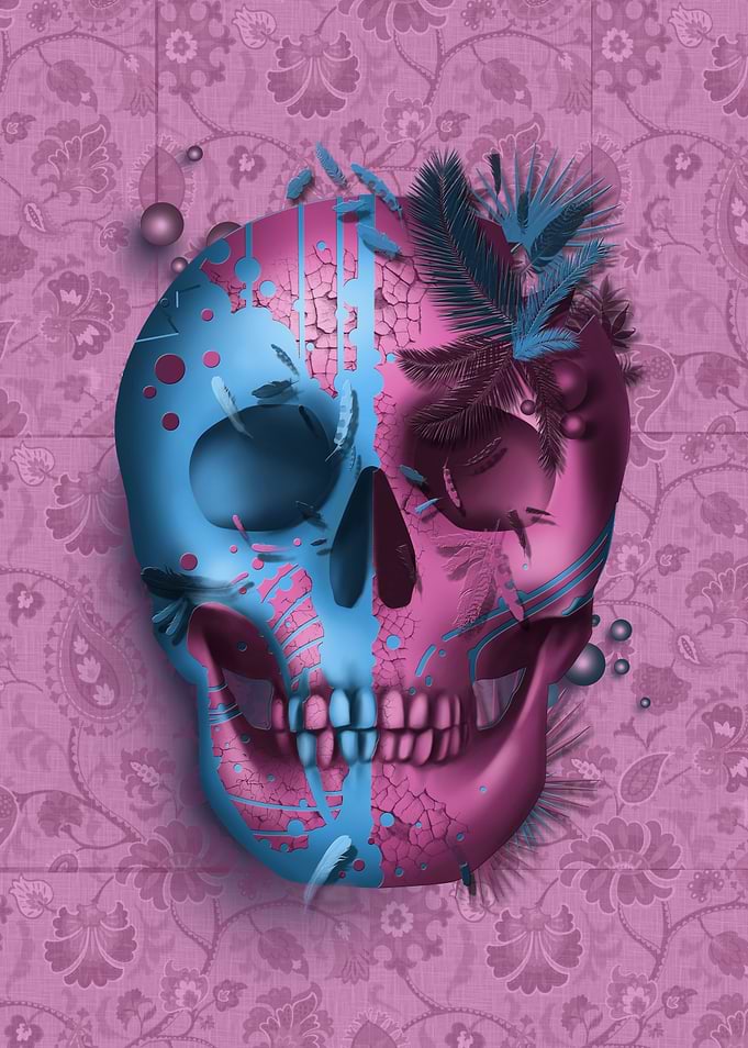 skull pink
