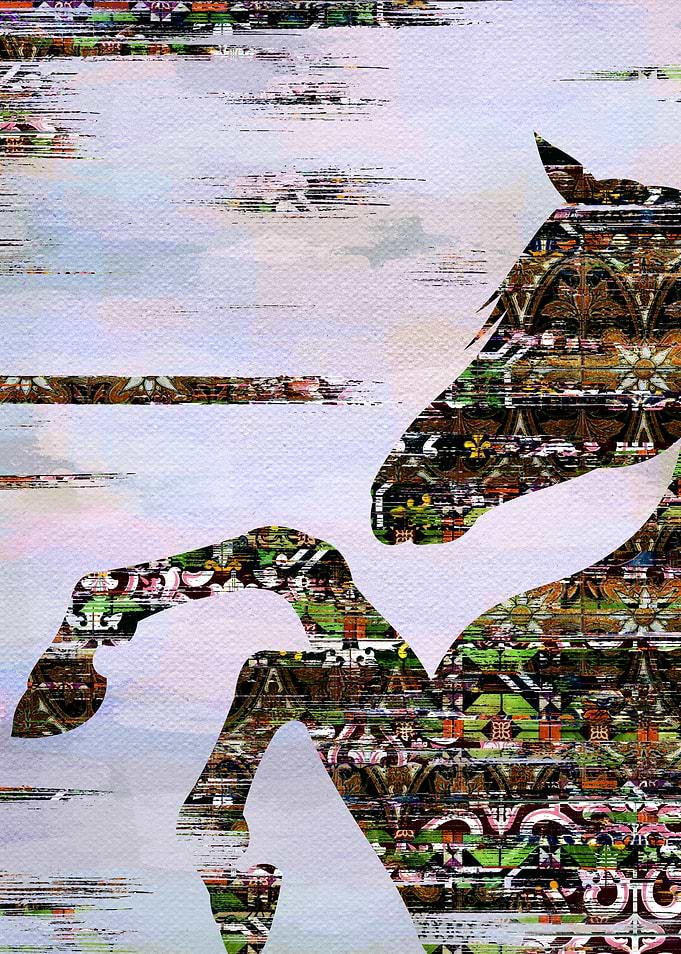 Abstract horse digital art