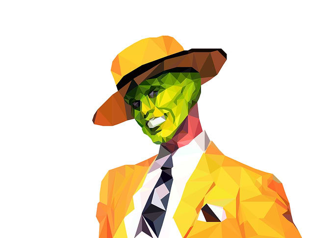 Mask poly art