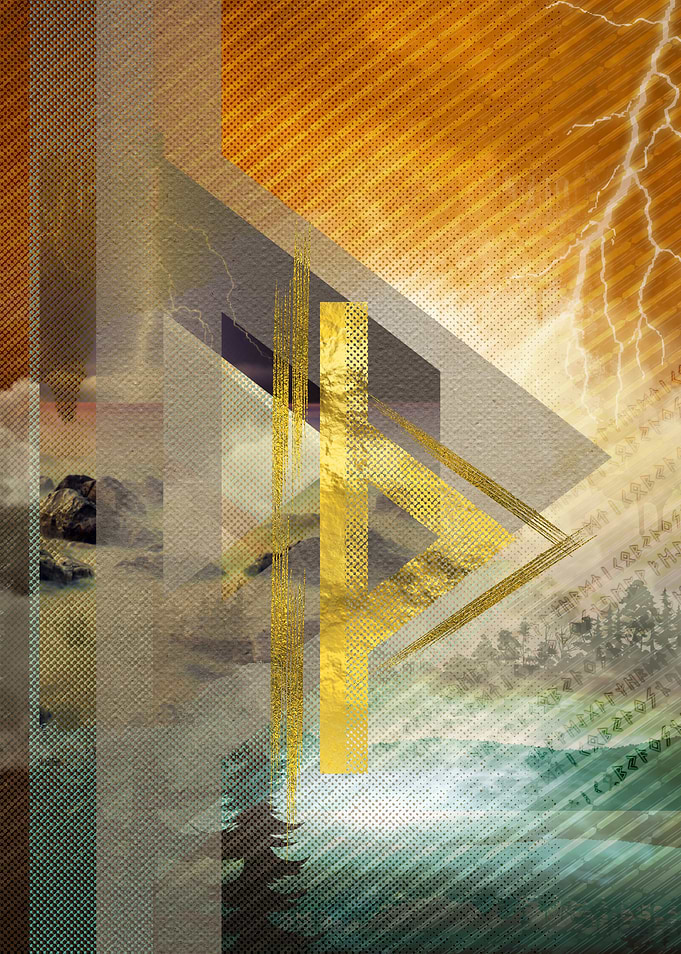 Thurisaz Rune Digital Art